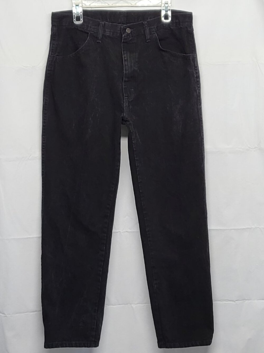 Rustler Mens Jeans 36 X 32 Straight Leg Black Denim Pants 100% Cotton